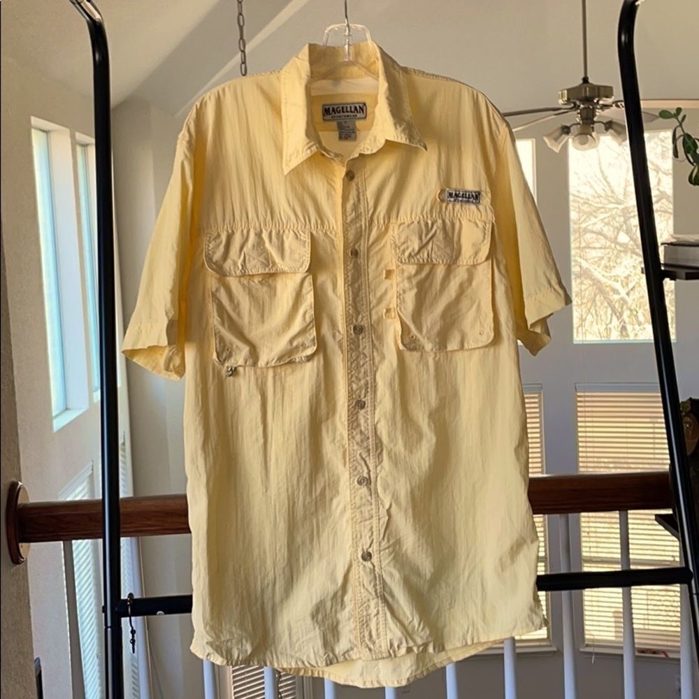 Magellan SPORTSWEAR Yellow Button down Size S